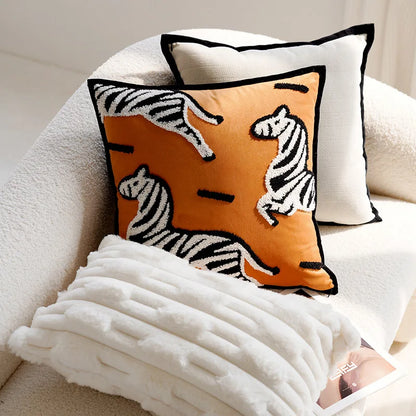 Stylish Horse Pattern Throw Pillow for Home Decor