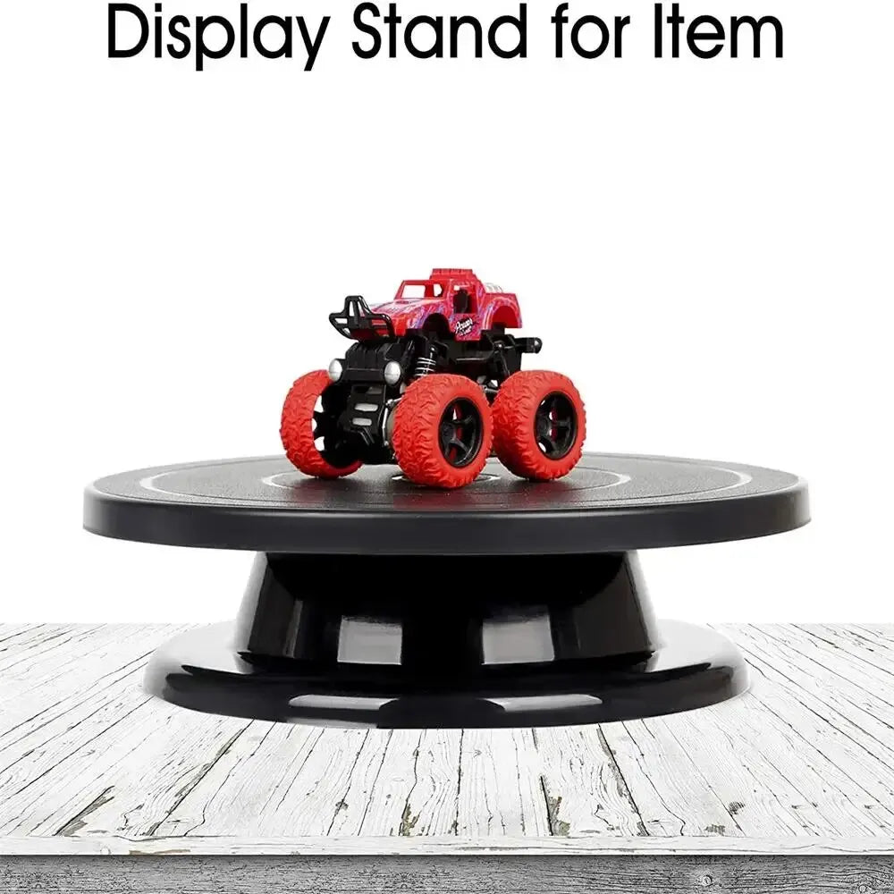 Rotating Cake Stand with 360° Spin, 28cm Square
