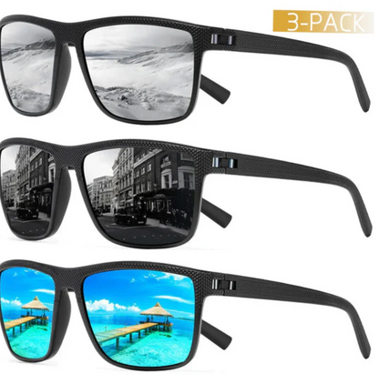Polarized Sunglasses 3-Pack | UV400 Protection & Comfortable Shades