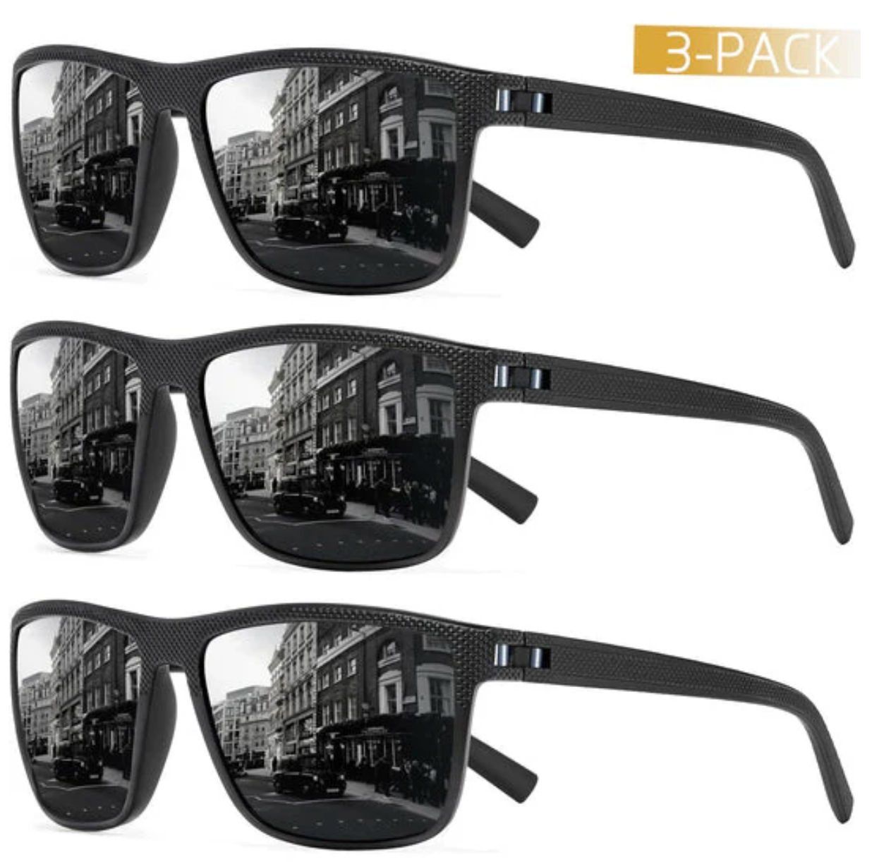Polarized Sunglasses 3-Pack | UV400 Protection & Comfortable Shades