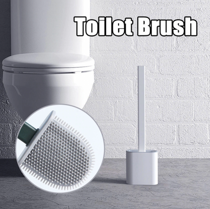 Soft Bristle Toilet Brush with Sanitary Silicone Head
