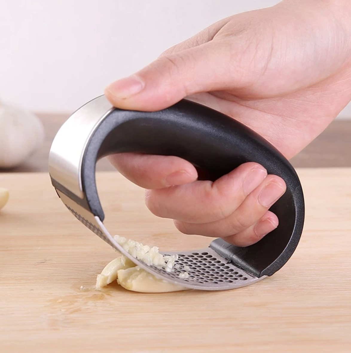 Premium Garlic Press Stainless Steel Kitchen Gadget