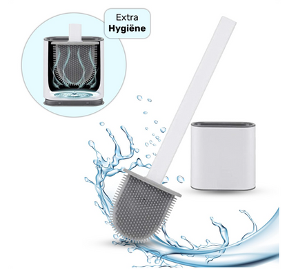 Soft Bristle Toilet Brush with Sanitary Silicone Head