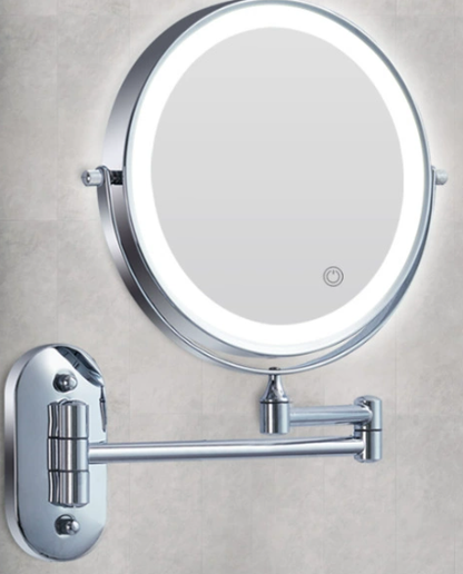 Compact LED Portable Makeup Mirror - 3 Color Lights