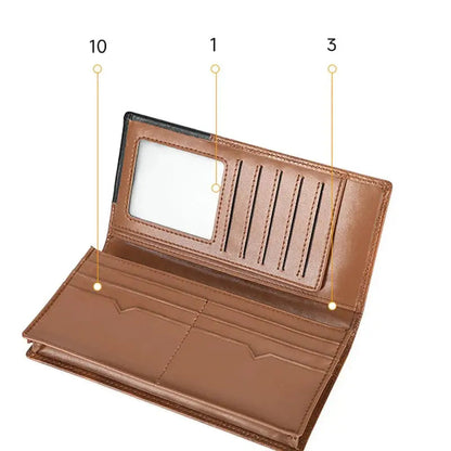 Thin Classic Wallet - Strong Faux Leather, Well Organized
