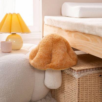 Soft Faux Fur Mushroom Pillow