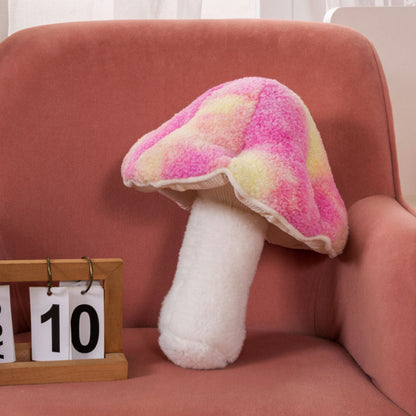 Soft Faux Fur Mushroom Pillow