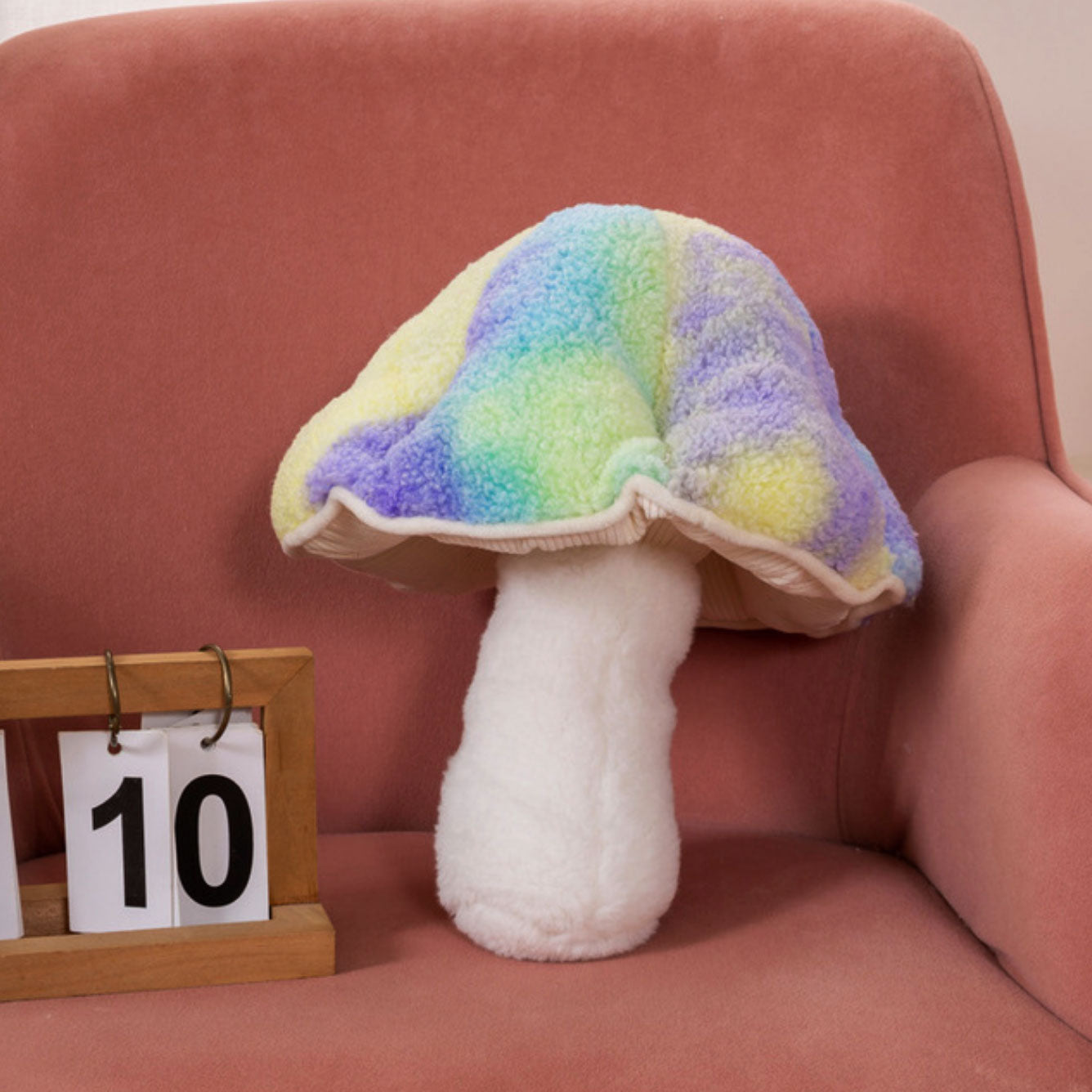 Soft Faux Fur Mushroom Pillow