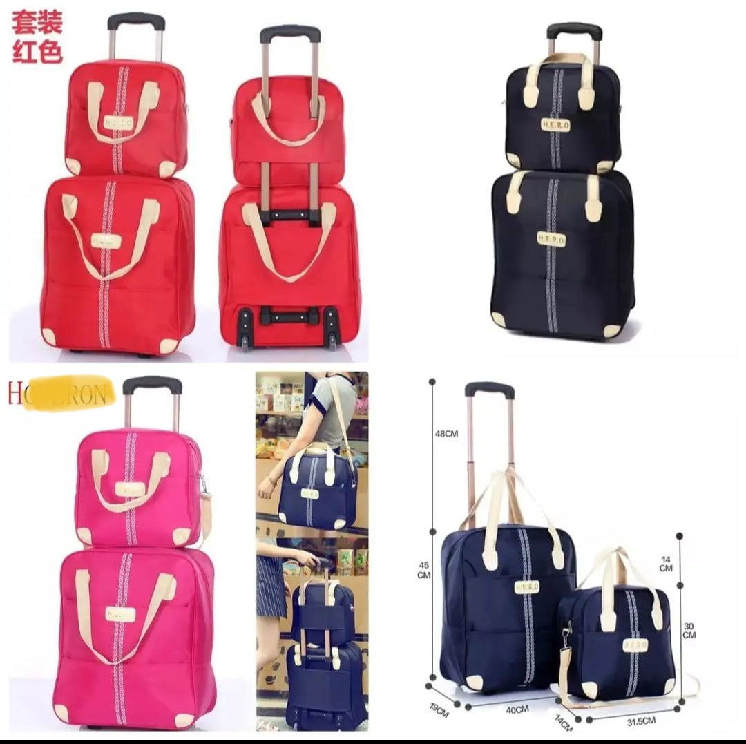 Practical 2 in 1 Rolling Travel Luggage Bag