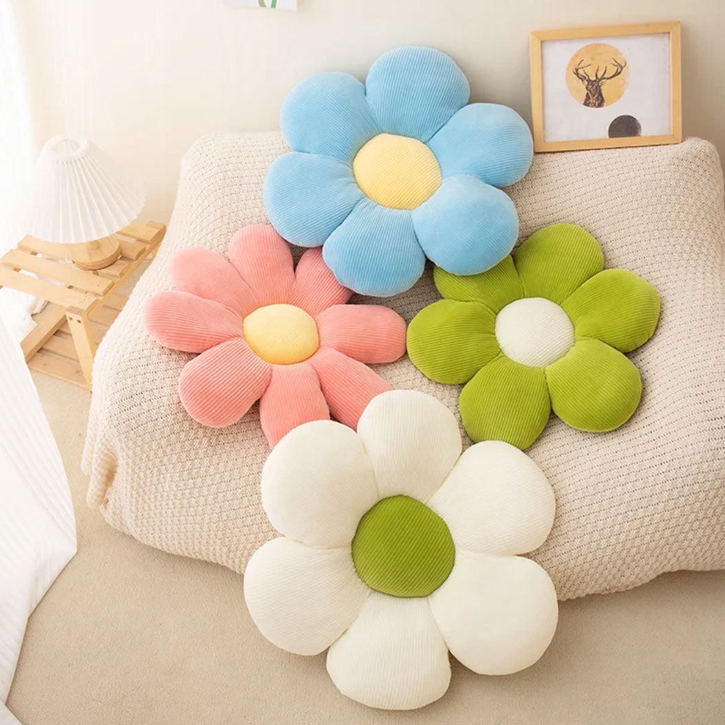 Soft Floral Throw Pillow