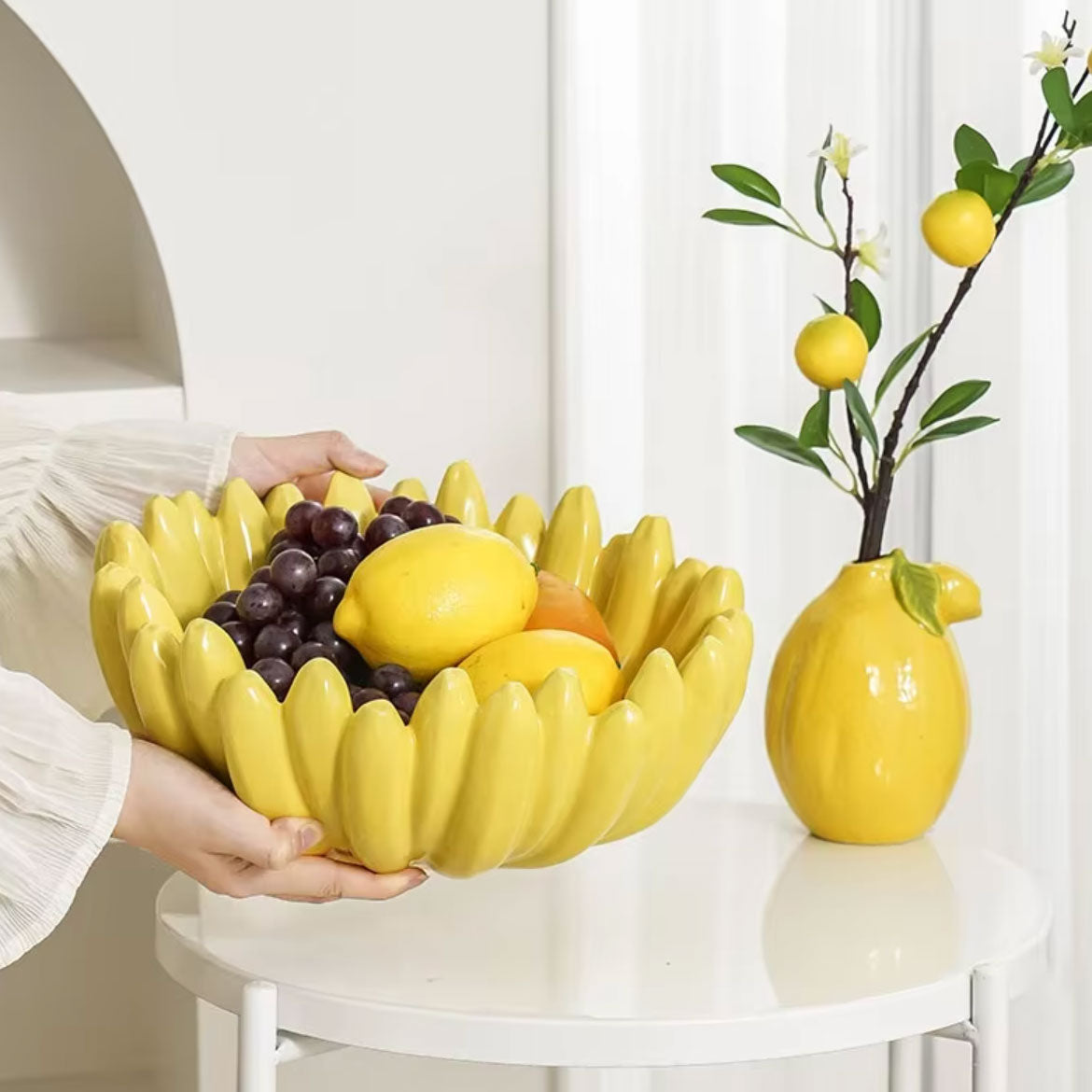 Yellow Fruit Kitchen Storage Dish