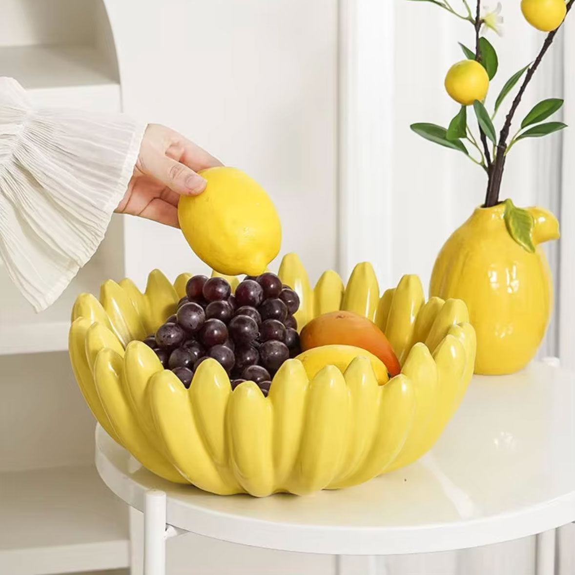 Yellow Fruit Kitchen Storage Dish