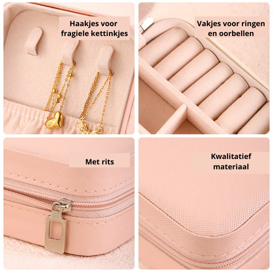 Compact Travel Jewelry Storage Case