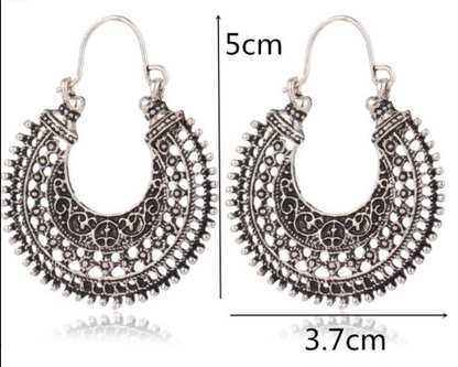 Luxurious Silver Filigree Drop Earrings