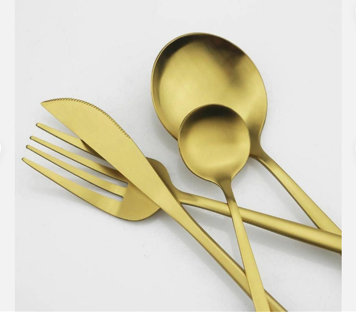 Premium Steel Flatware Set in Trendy Colors