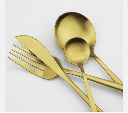 Simple Stainless Steel Silverware Set