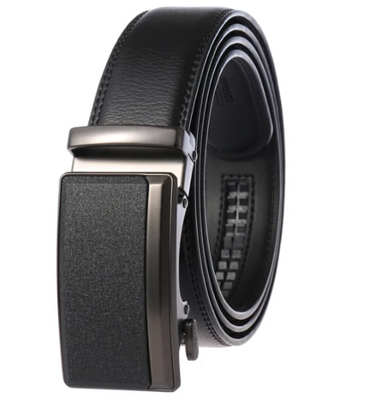 Premium Leather Men's Belt Auto Buckle