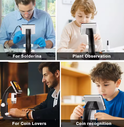 Portable 4.3 HD Digital Microscope with LED Lights
