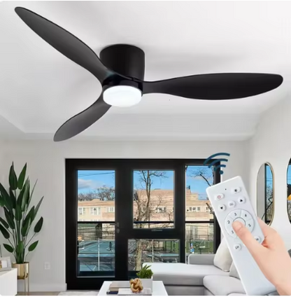 Stylish Ceiling Fan with LED Light and Remote