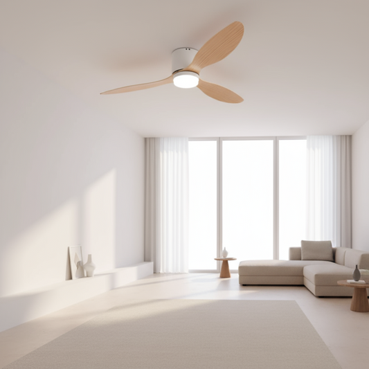 Stylish Ceiling Fan with LED Light and Remote - Befez