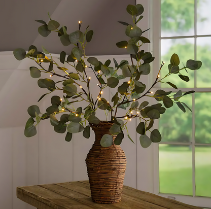Easy LED Artificial Eucalyptus Garland Decor