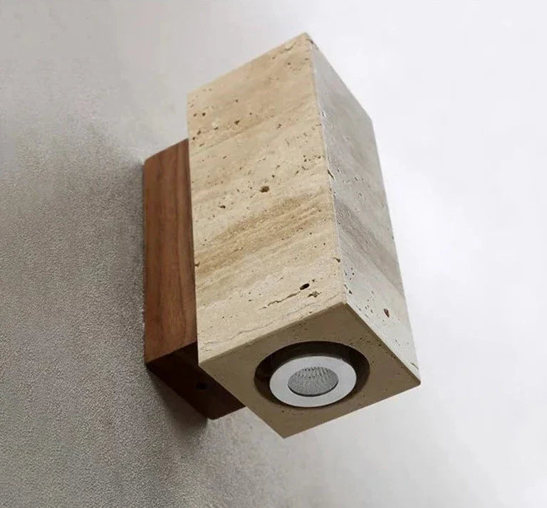 Natural Stone LED Wall Light Fixture