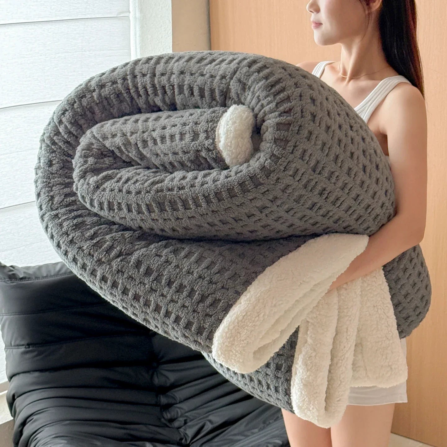 Plush Double Layer Fleece Blanket Ultra Soft Winter Throw
