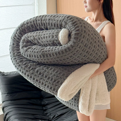 Plush Double Layer Fleece Blanket Ultra Soft Winter Throw
