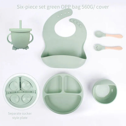 Soft Baby Feeding Set - 6 Piece Silicone Kit