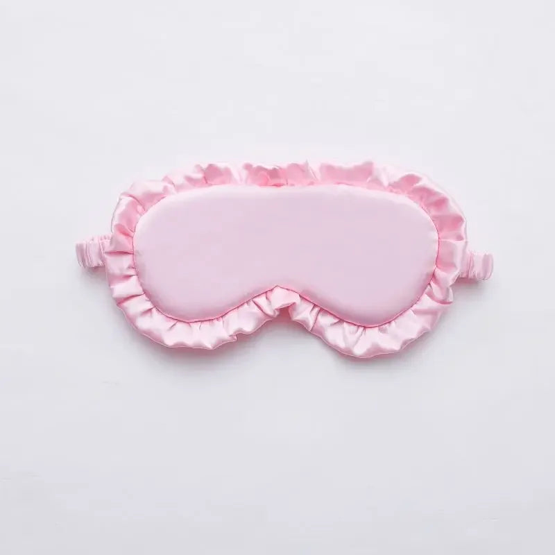 Silky Eye Mask with Ruffles for Sleep