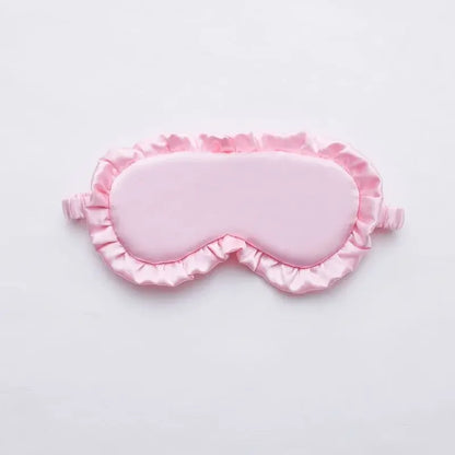 Silky Eye Mask with Ruffles for Sleep