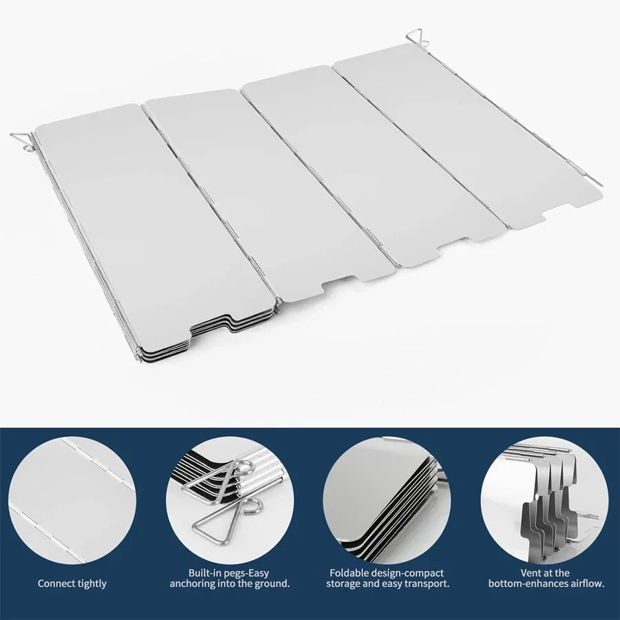 Portable Camping Windscreen for Gas Stoves