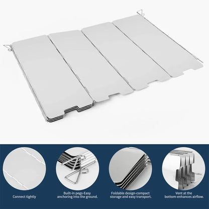 Portable Camping Windscreen for Gas Stoves