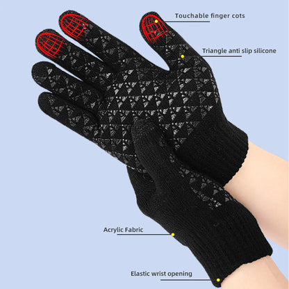 Warm Waterproof Cycling Gloves with USB Charging