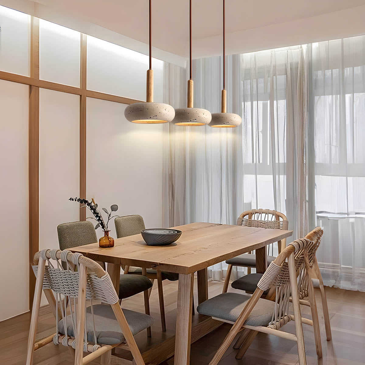 Befez | Elegant Stone Ceiling Lamp - Warm LED Pendant Light
