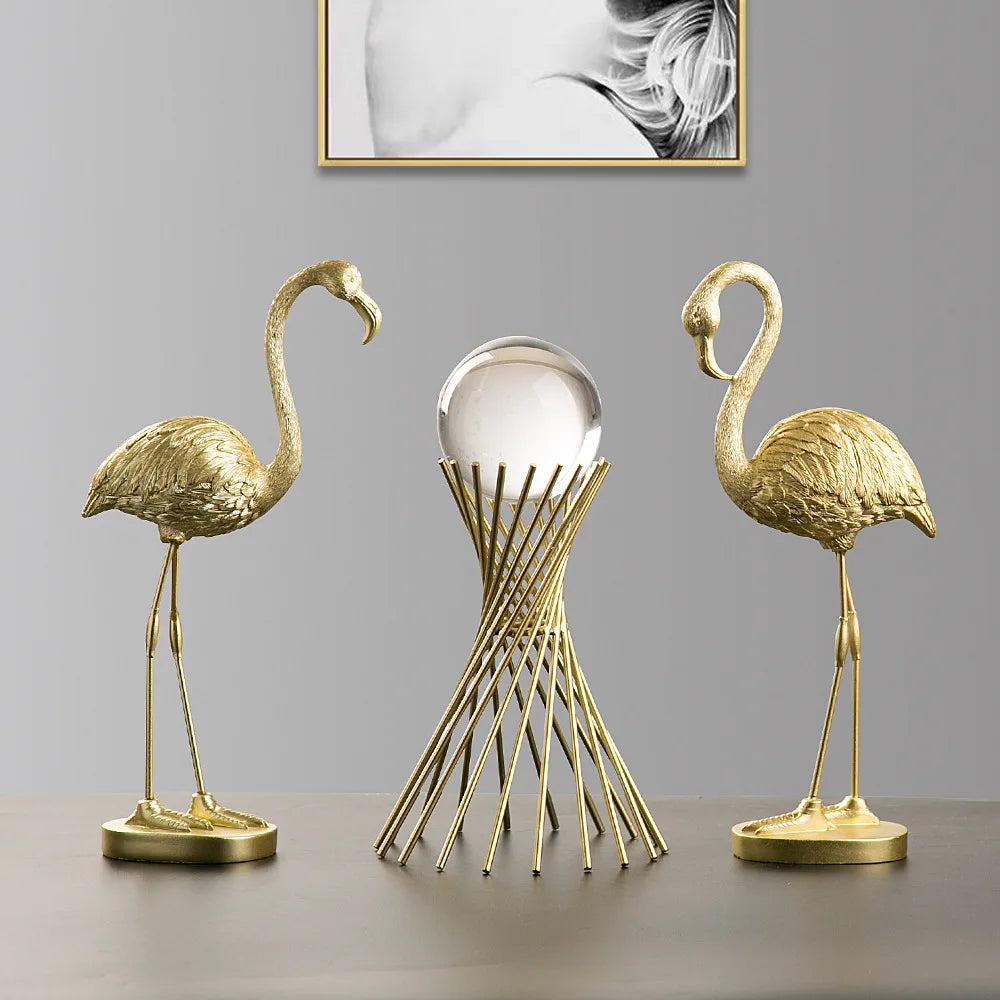 Stylish Pink Flamingo Home Decor Figure