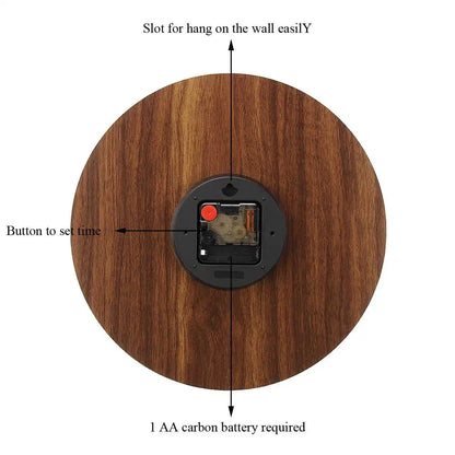 Modern Wooden Nightlight Wall Clock