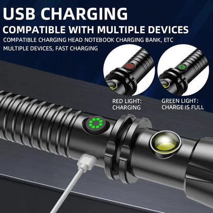 Compact Heavy Duty LED Flashlight Survival Kit