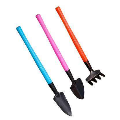 Compact 3-Piece Plant Care Tool Set with Trowel, Rake & Shovel