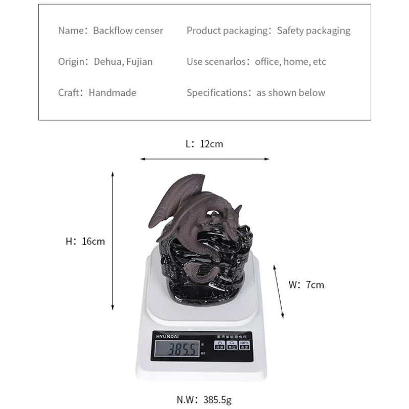 Unique Dragon Ceramic Incense Burner for Home Decor