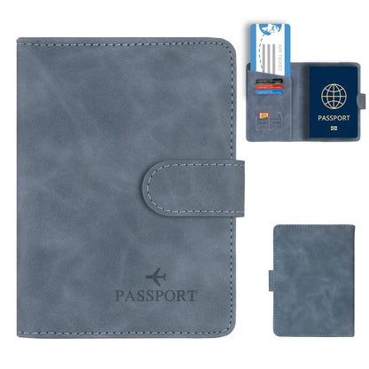 Premium RFID Passport Holder in Genuine Leather Style