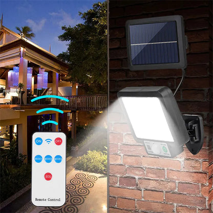 Outdoor Solar Motion Sensor Light with 72 LEDs & Remote - Befez