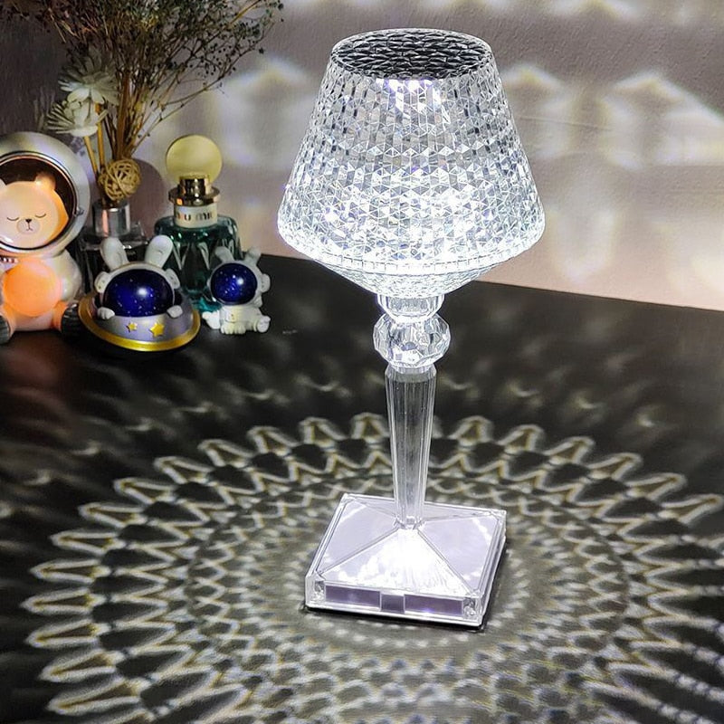 Sparkling Crystal Rechargeable Table Lamp