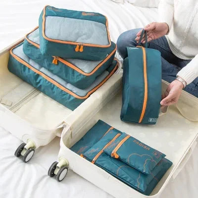 Compact Travel Bag Set 7-Piece Waterproof Luggage Organizer - Befez