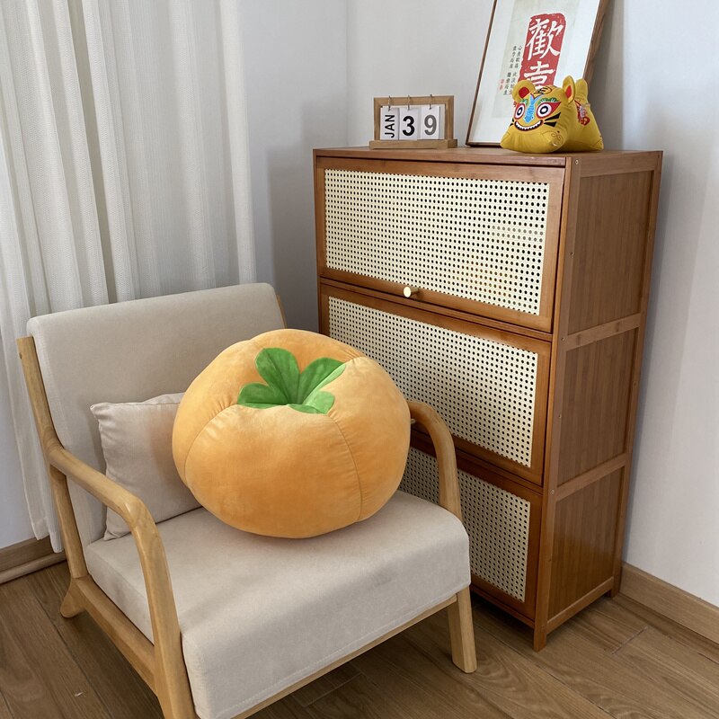 Soft Veggie Print Throw Pillows