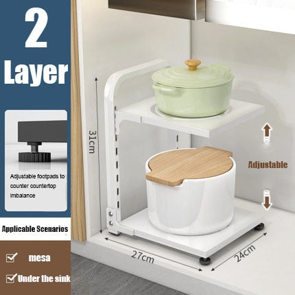 Space Saving Collapsible Tiered Corner Shelf