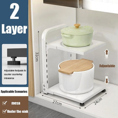 Space Saving Collapsible Tiered Corner Shelf