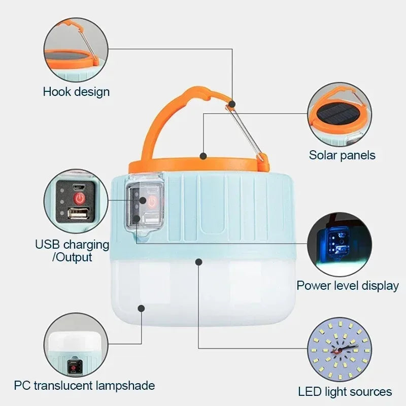 Portable Outdoor Solar Powered Camp Light