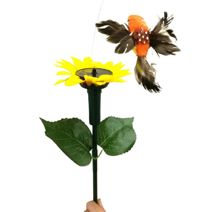 Colorful Solar Garden Stake with Moving Wings Decor