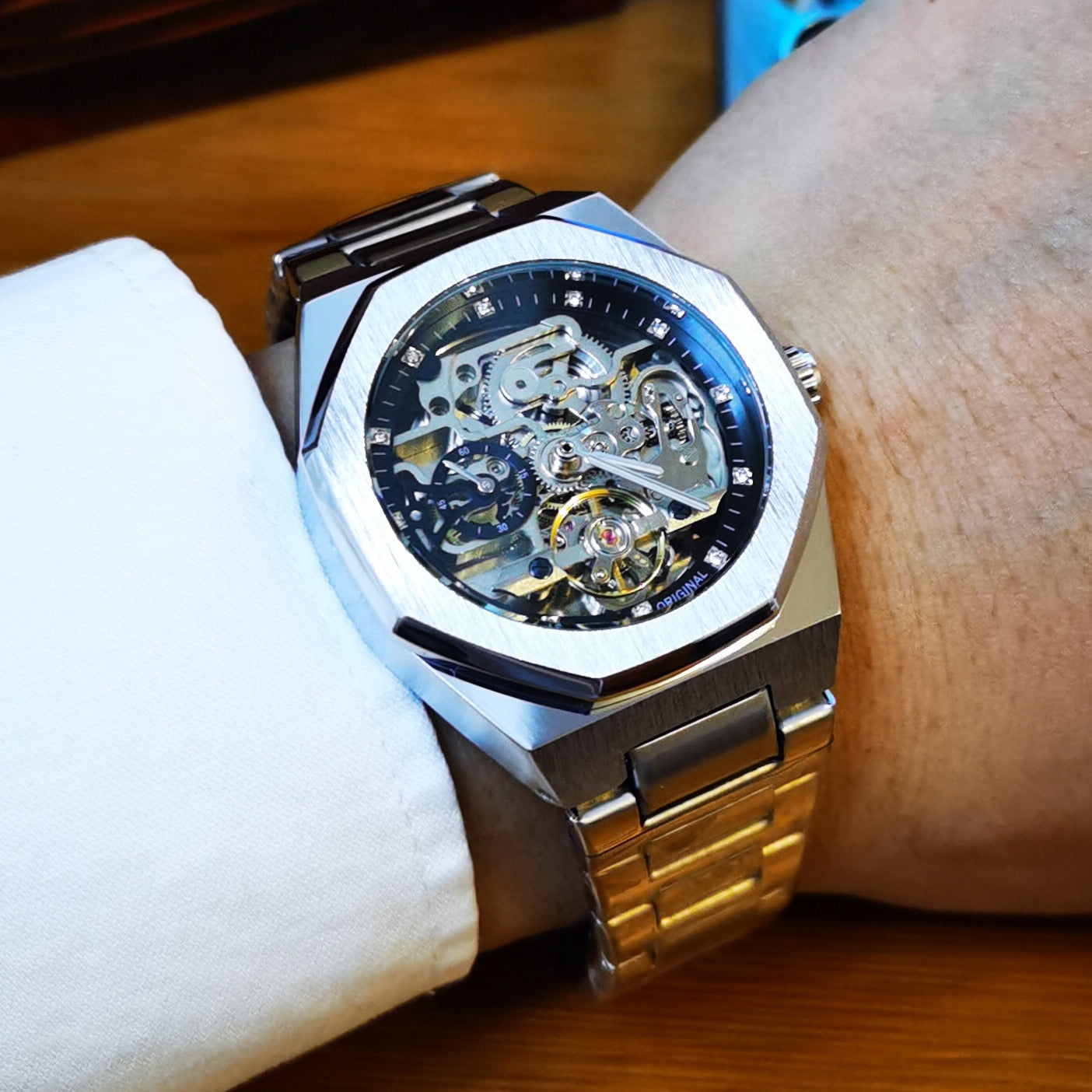 Stylish Skeleton Automatic Men's Watch